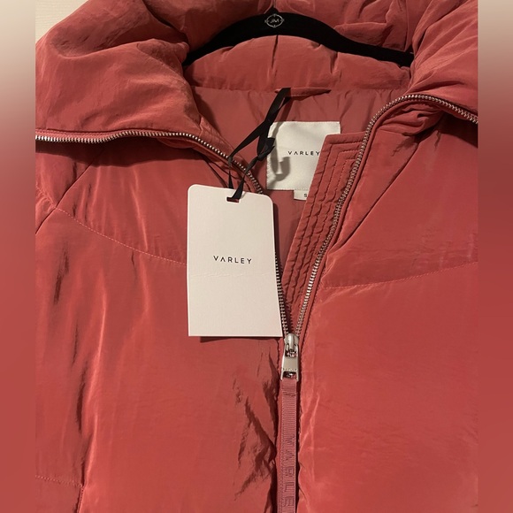 NWT Varley Valencia Down Puffer Coat-Rare Mauvewood color- size small - Picture 4 of 14